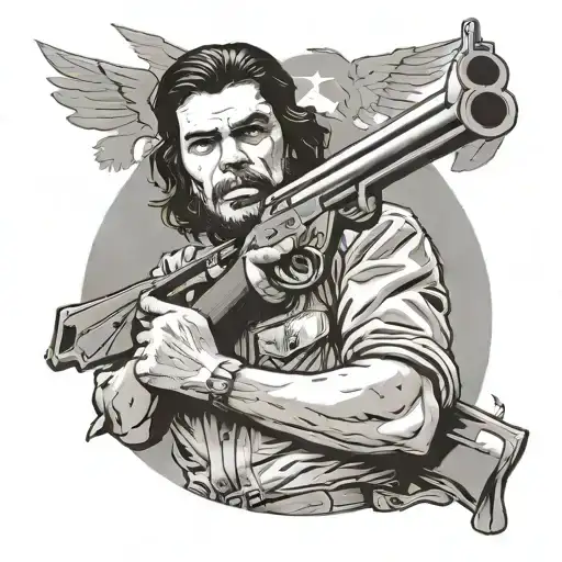 Che Guevara With Gun Morphing
