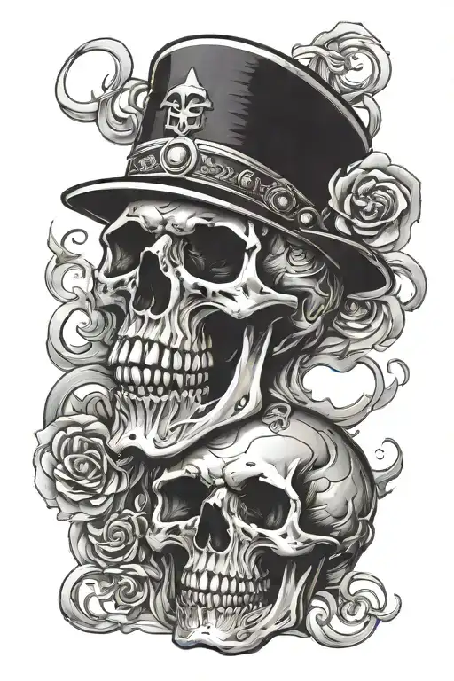 Skull And Cigaratte