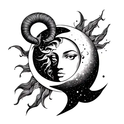 Aries Sun Rising And Aquarius Moon Merging Together