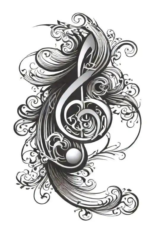 Virgo Zodiac Sign With G Clef Merging