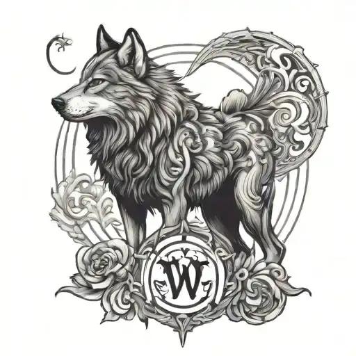 Wolf And Aries Zodiac Sign