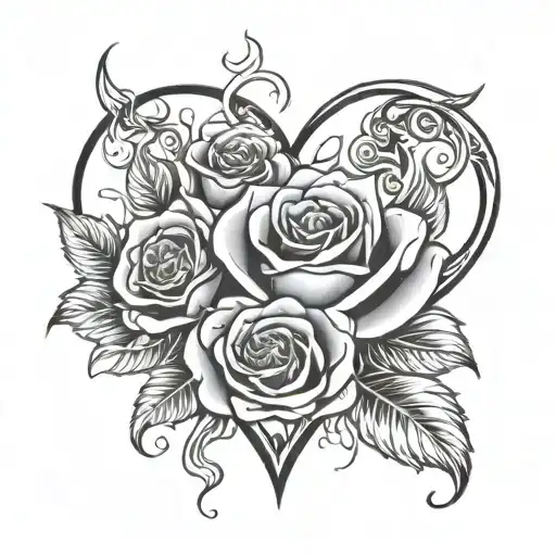 Fire Heart & Wilting Rose