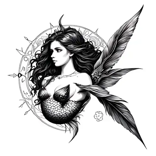 Mermaid Sagittarius Zodiac Sign
