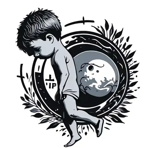 Ivf Symbol Inside Boy Walking