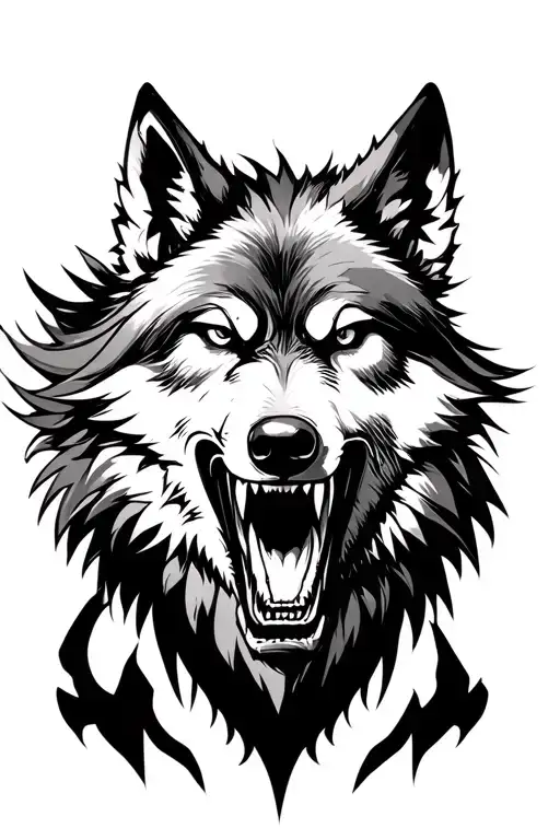 A Guerrier Zoulou With A Dangerous Wolf Head And Shadows In The Background