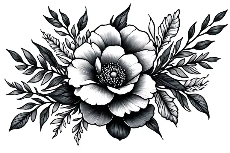 Floral Tattoo Inspired For Females Mother