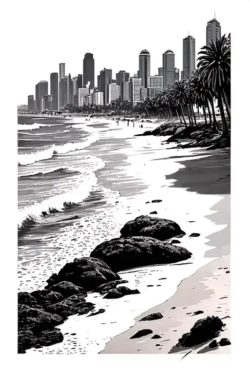 Los Angeles City Beach Landscape