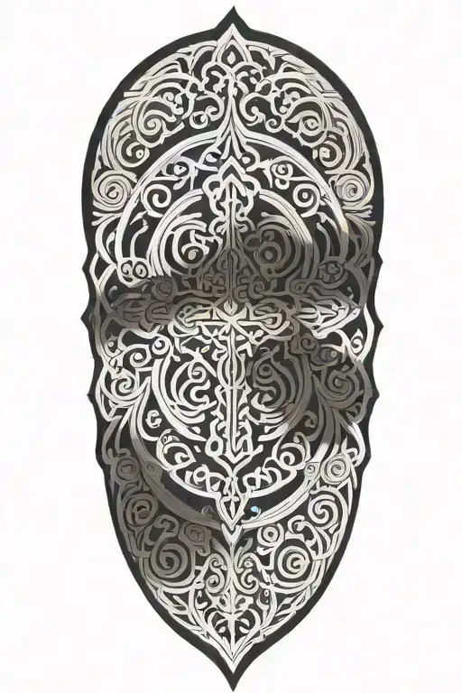 Mandala With A Cross In The Middle