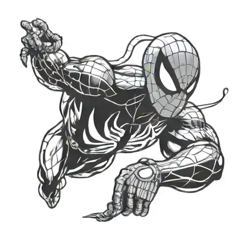 Face Of Spiderman And Venom Marvel
