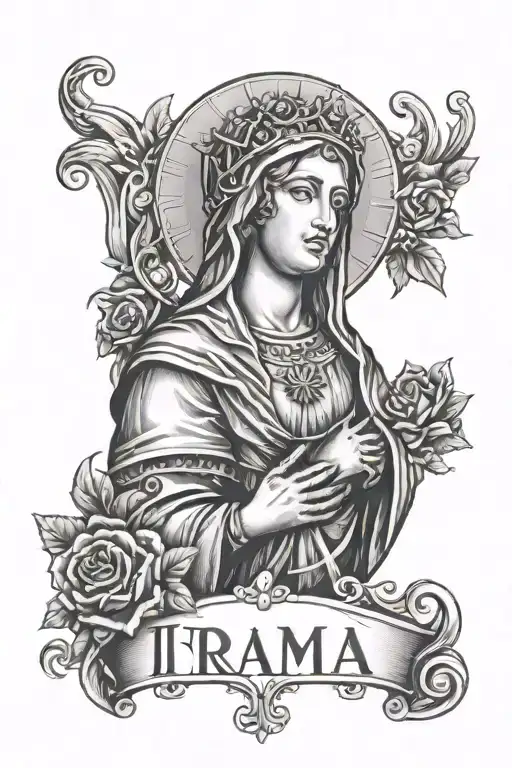 Virign Mary With Irma Name Above