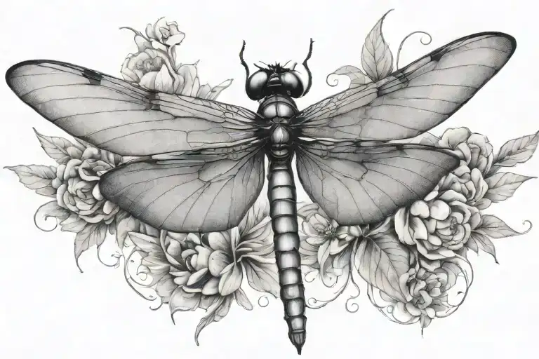 Dragonfly And Cardinal Becoming One Piece Featuring