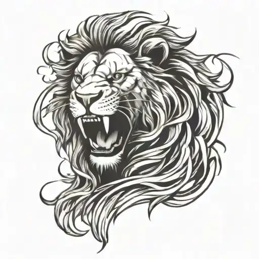 Broken Lion Roaring