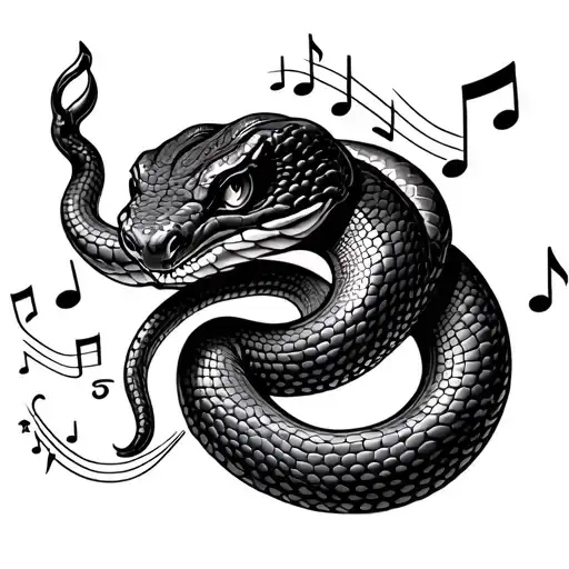 Snake With Music Notes