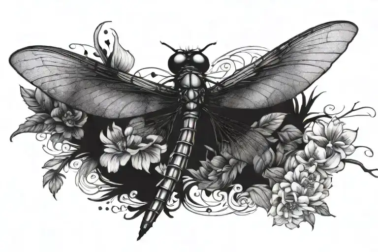 Dragonfly And Cardinal Becoming One Piece Featuring