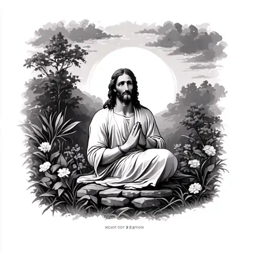 Jesus Praying In The Garden Of Gesthemane