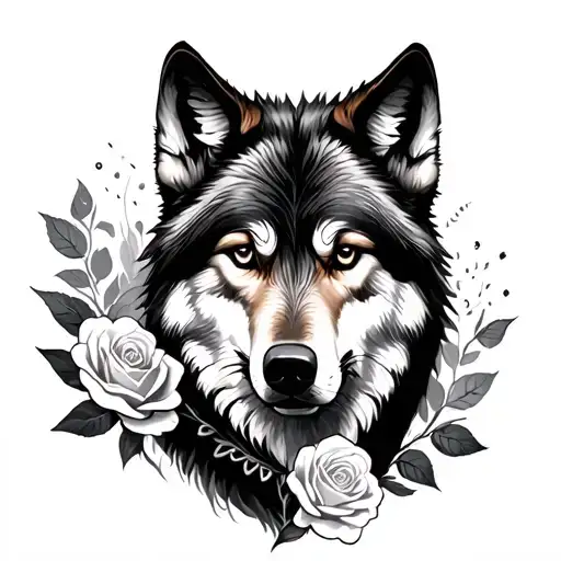 Wolf And Compas Rose