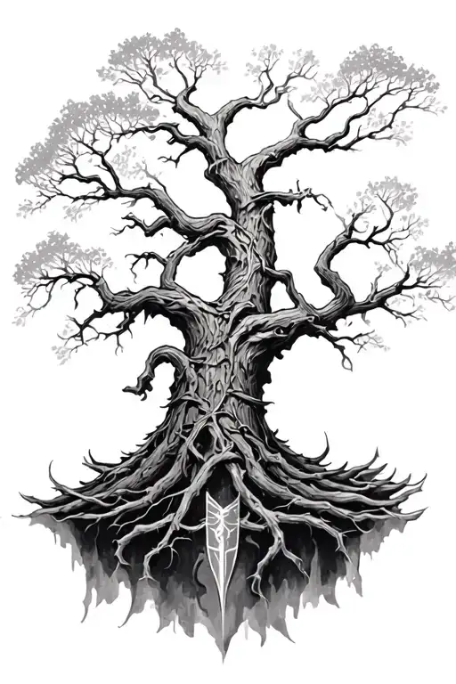 Lord Of The Rings Anduril And Gondor Tree