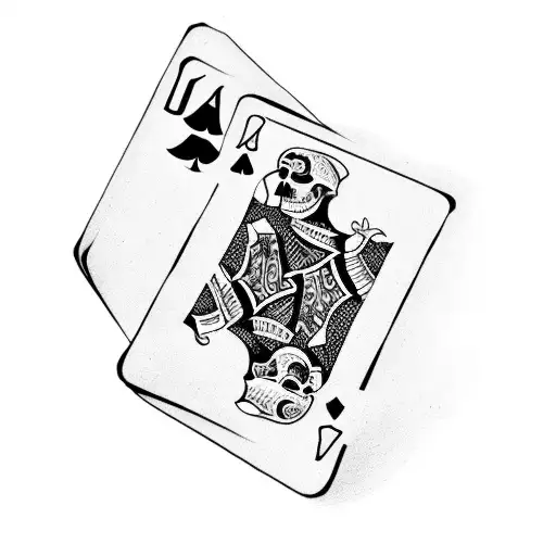 Skeleton With Deck Of Cards