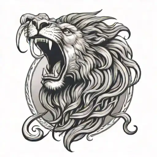 Greek God Lion Roaring