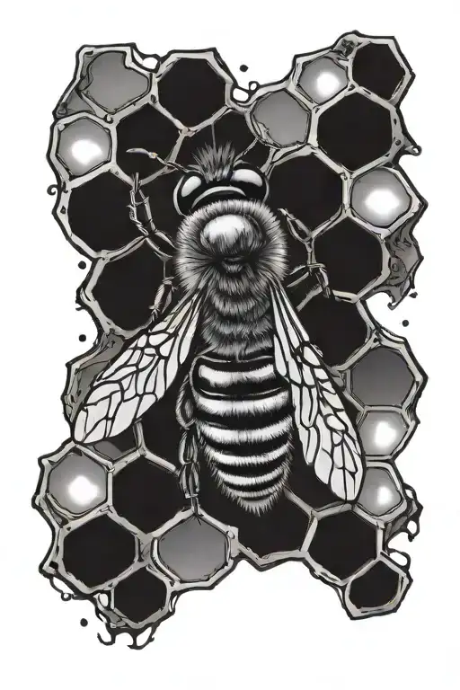 Honey Comb With Bee