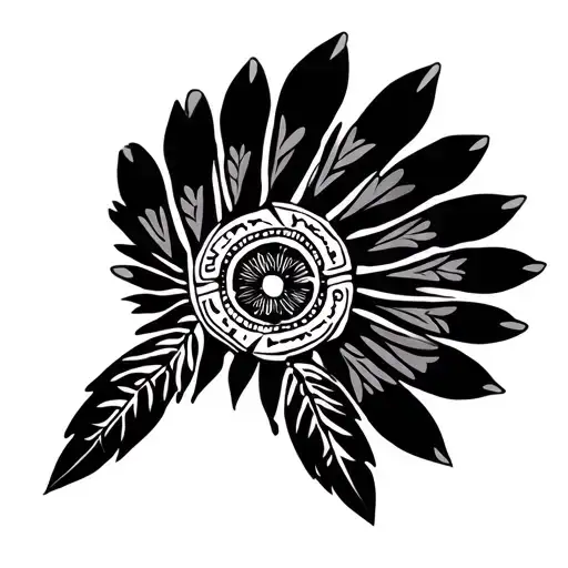 Simplistic Native American Inspired Pattern On Hands And Fingers