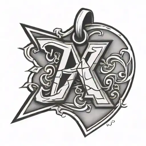 Dog Tag That Says The Word V Letter