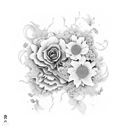 Floral Patterns With Manga Pannels Of Guts