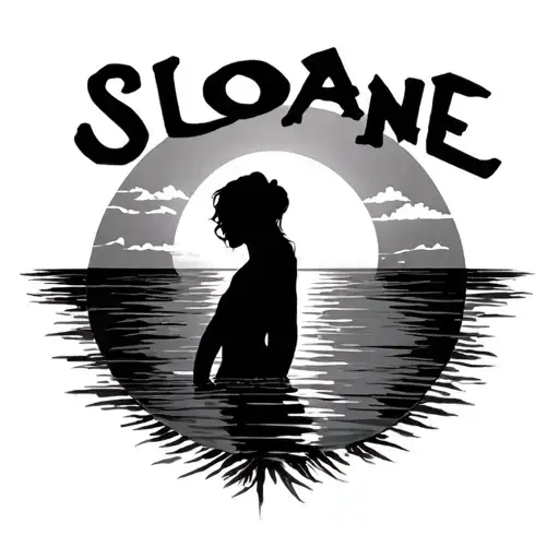 The Name Sloane With A Sun Setting