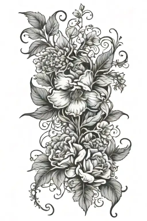 Birth Flowers And Vines