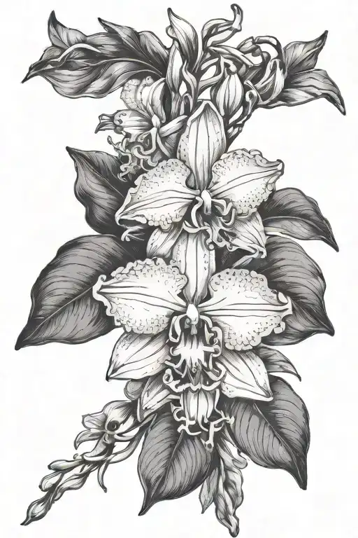 Cattleya Trianae Orchid Vine Wrapping