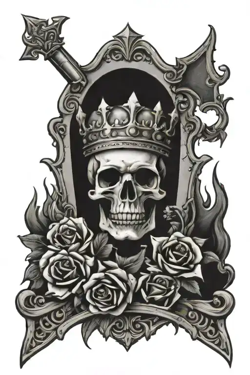 Tombstone And Crown Hanging