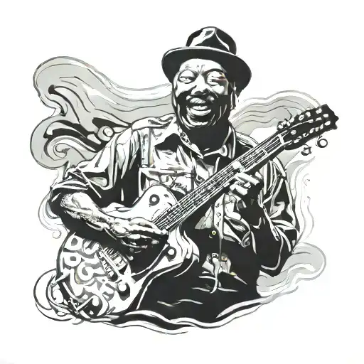 Muddy Waters Playing Guitar