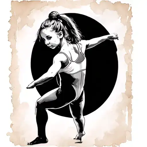 Gymnastics Fine Line Girl