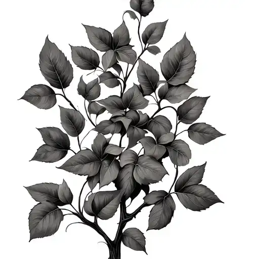 Vine That Has Leaves Representing Family Members Intertwined