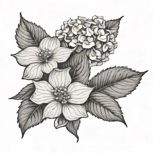 A Hydrangea Flower To Represent My Late Mother With The Stem Reading Love You Always Mom