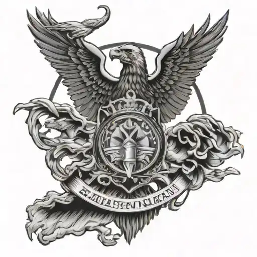 Australian Army Rising Sun Rising Combined With The New South Wales Police Force Eagle