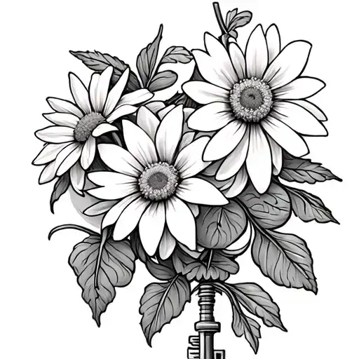 Edelweiss Tattoo With Key And Clover Incorporated