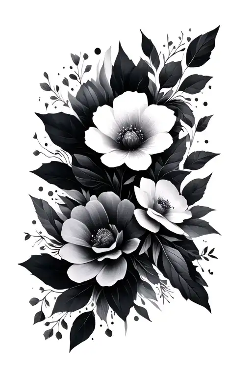 Floral Patterns Transitioning With Glitch Effect Into Geometric Patterns