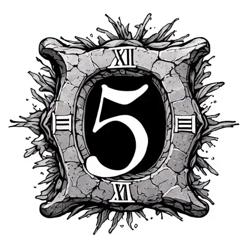 Stone Roman Numeral 5