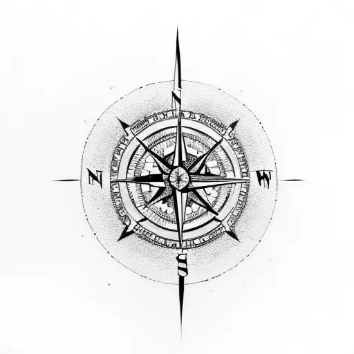 Compass In Maori Style