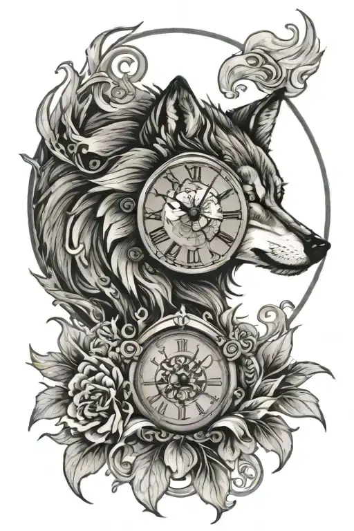 Clock W Wolf