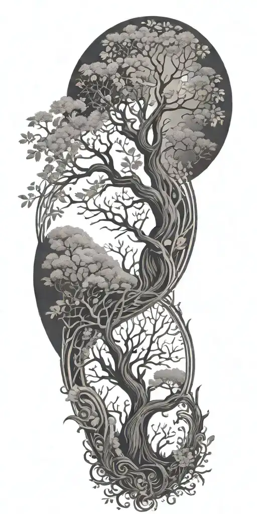 Negative Space Garden Of Eden Tree Of Life