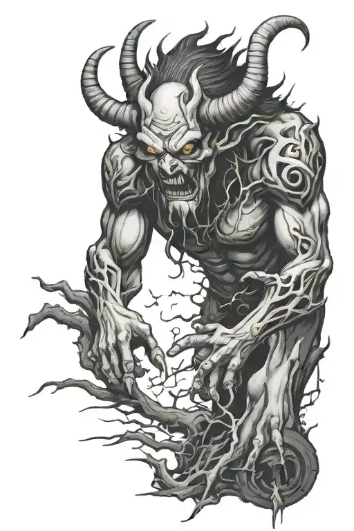 Demon Reaching Deep Into The Ground