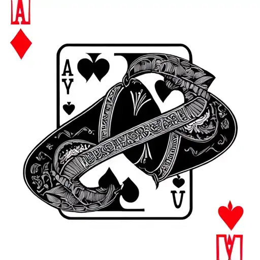 Jack And Ace Of Hearts Playing Card