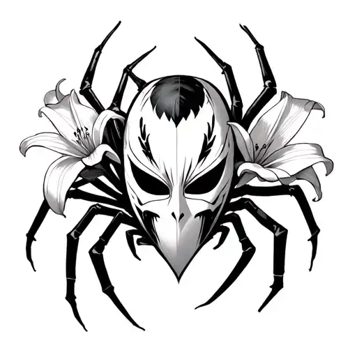 Combine Spider Lilly Flower And Ichigo Hollow Mask