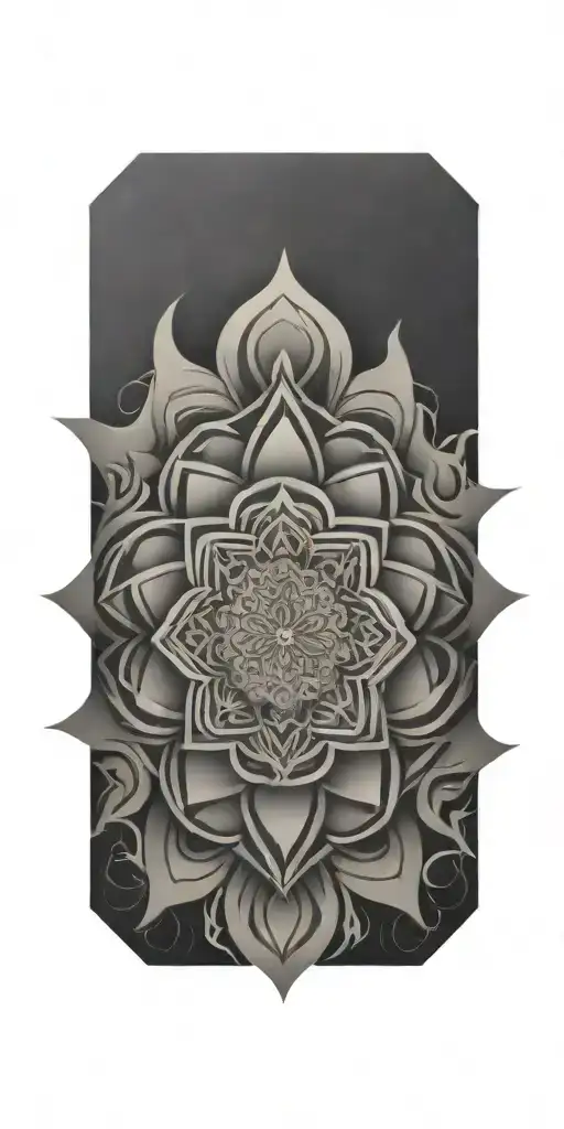 Geometric Background With Mandalas