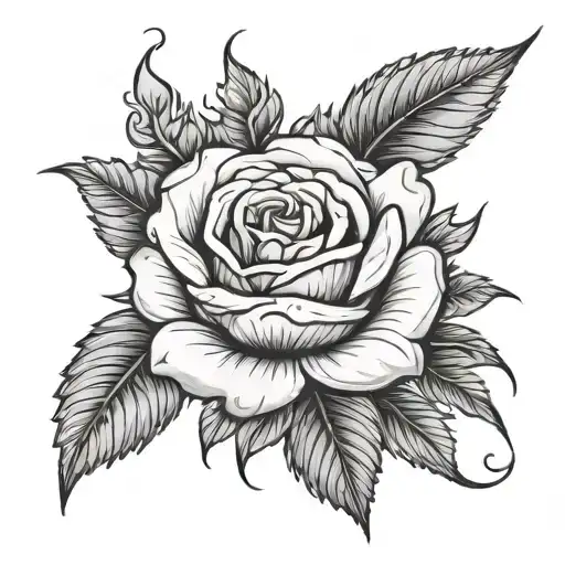 Ottoman Art With Rose