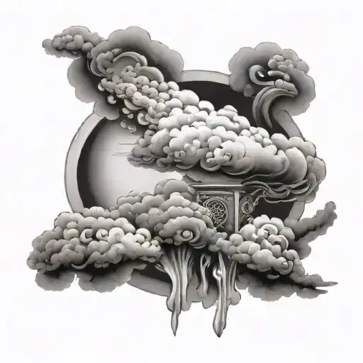 Half Sleeve Tattoo Cloud Background