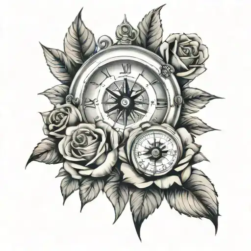 Roses And Clock And Compass And Glock 21 Gen 3