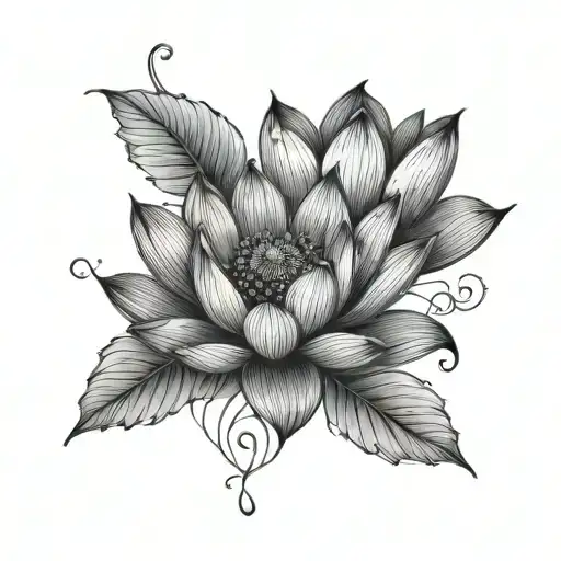 Birds Bees Lotus Flower